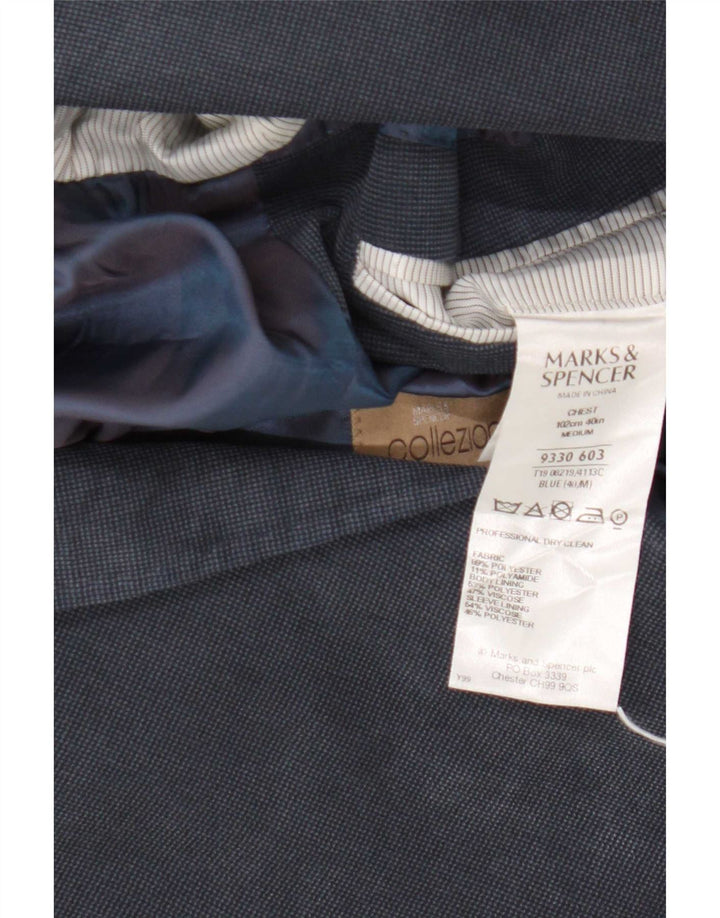 Marks & Spencer Veste blazer à 2 boutons pour homme UK 40 Bleu marine moyen
