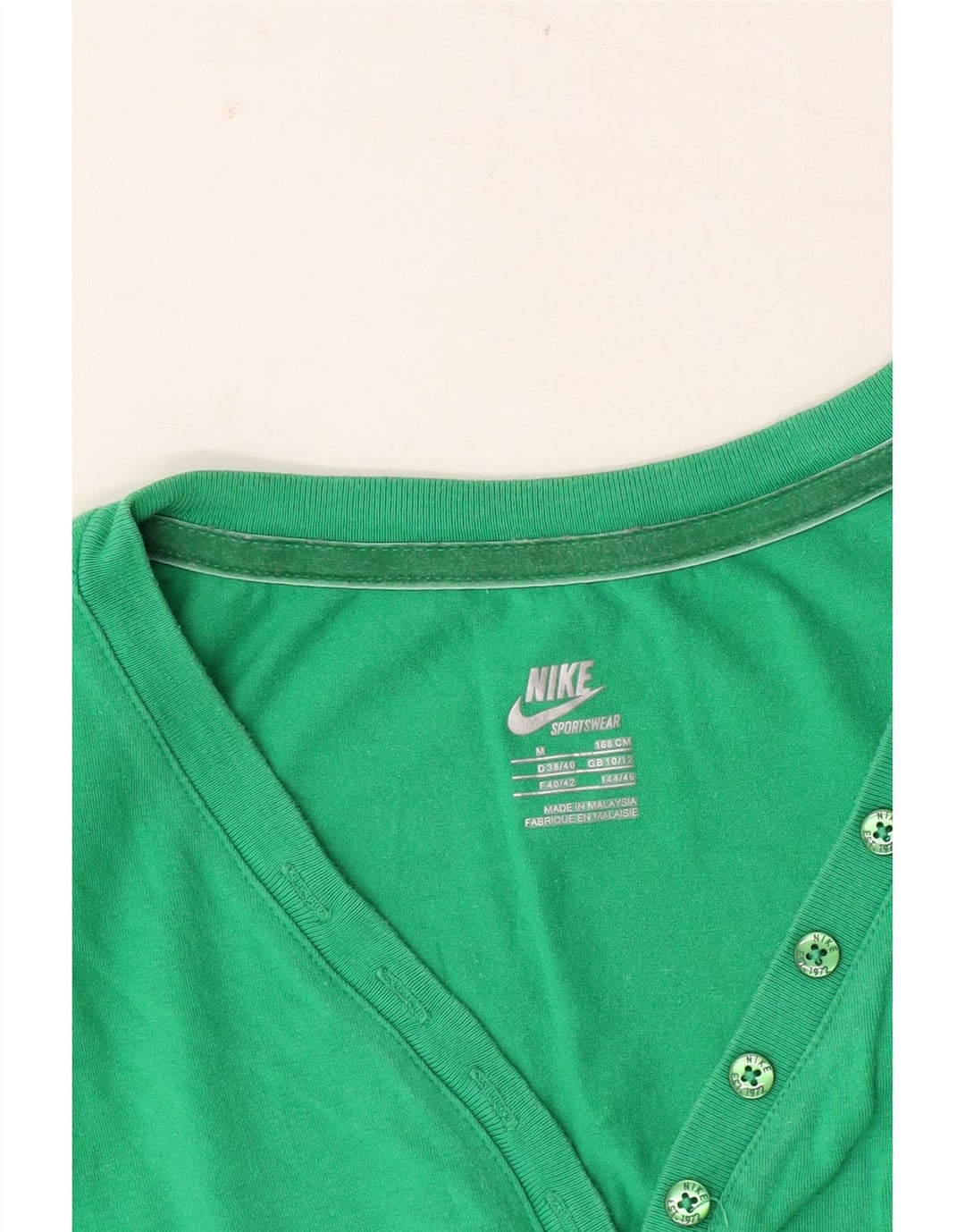 Nike T-shirt pour femme UK 12 Vert moyen