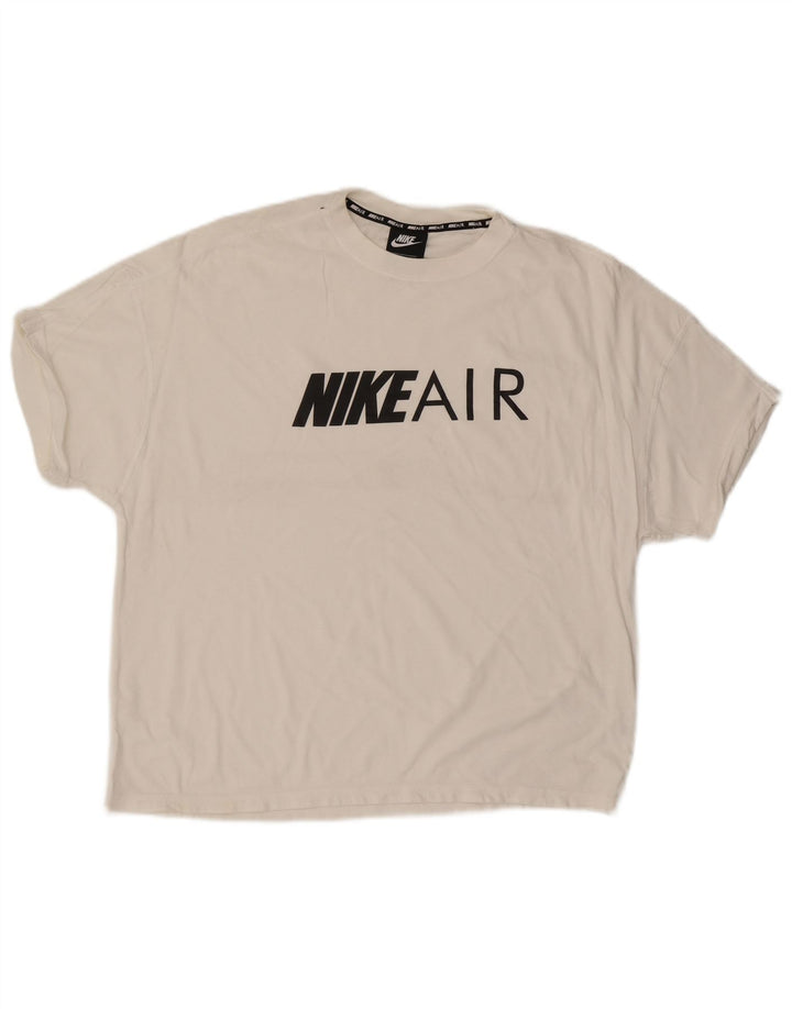 NIKE T-shirt graphique pour homme en coton blanc moyen