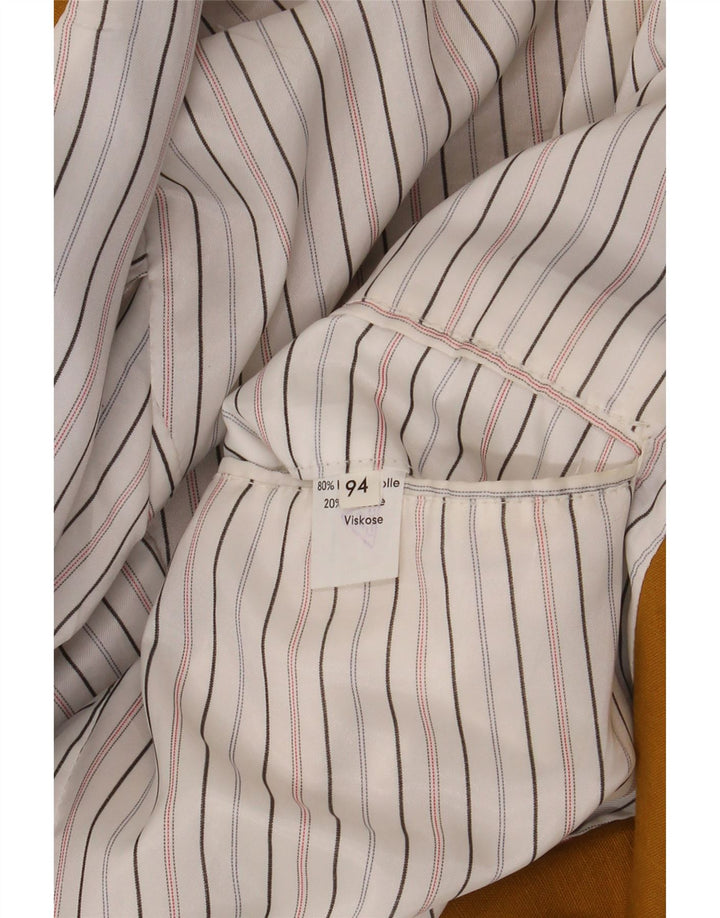 vintage Mens Double Breasted Blazer Jacket UK 40 Grande laine jaune