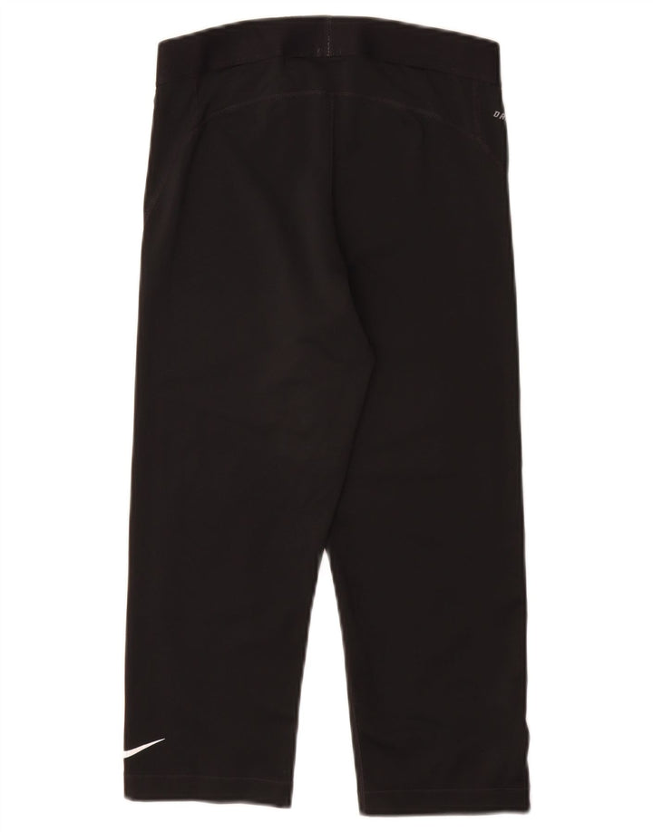 NIKE Legging Capri Dri Fit Graphic pour femme UK 12 Noir moyen Polyester