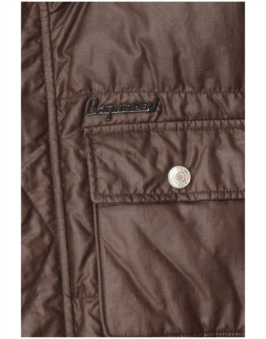 Dsquared Veste rembourrée zippée pour homme IT 48 Marron moyen Designer