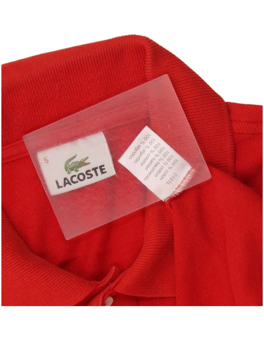 Lacoste Polo Homme Taille 5 Grand Coton Rouge