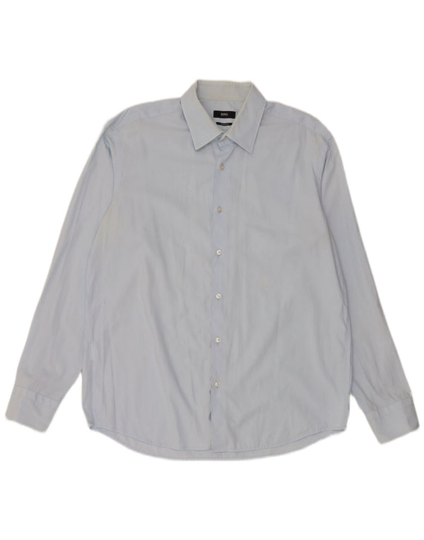 Hugo Boss Chemise Regular Fit Homme Taille 43/17 XL Bleu Coton