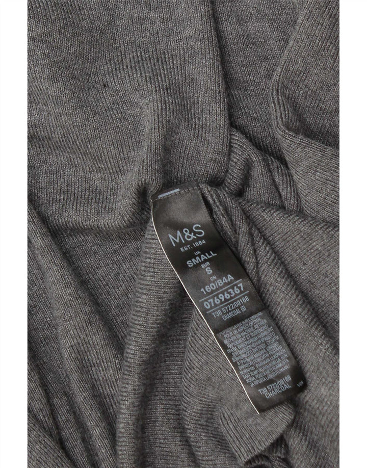 Marks & Spencer Pull cardigan ouvert long pour femme UK 10 Small Gris