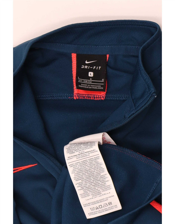 Nike Haut de survêtement Dri Fit pour garçon 12-13 ans Bleu marine Taille L