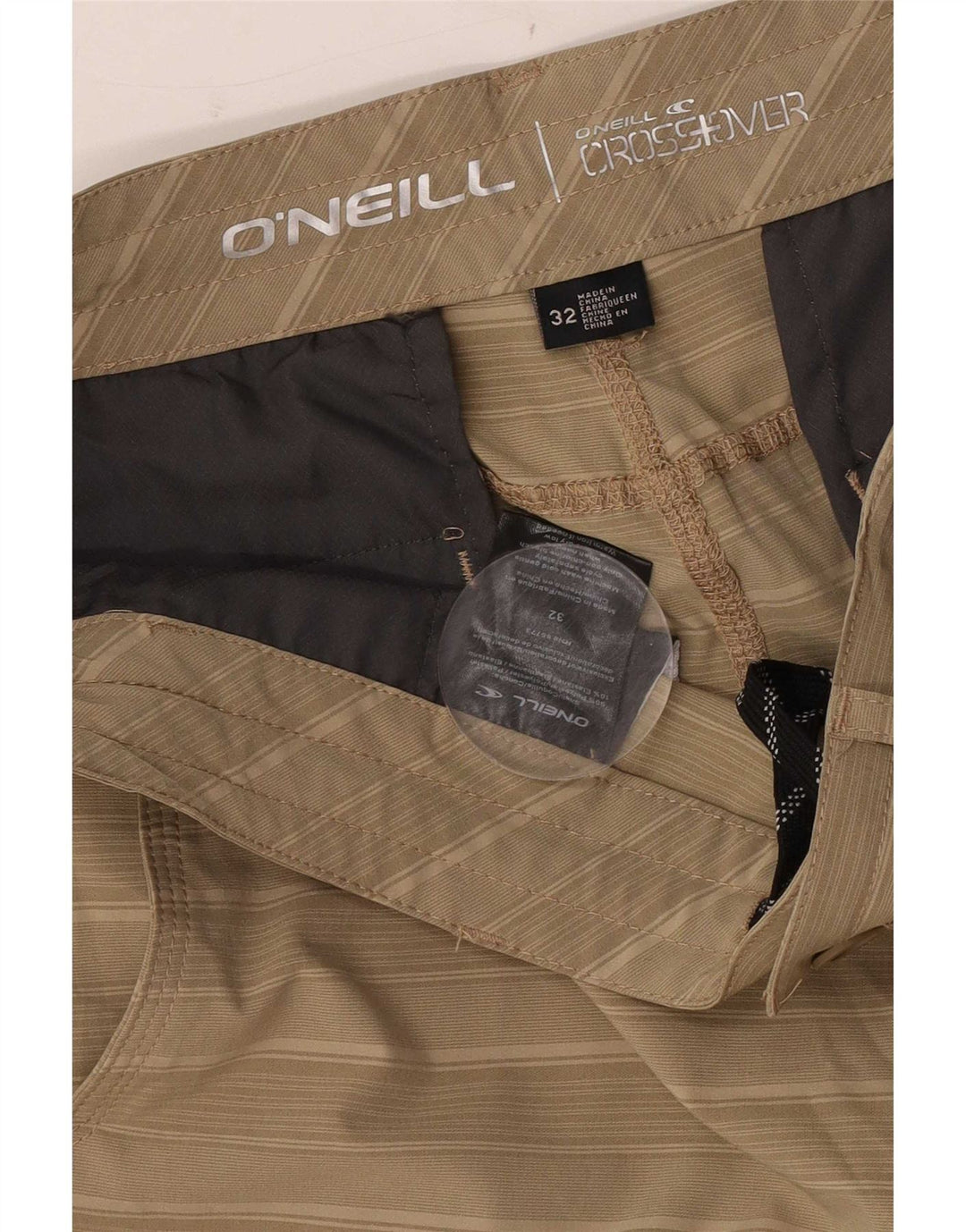 O'Neill Short Chino Homme W32 Polyester Rayé Beige Moyen