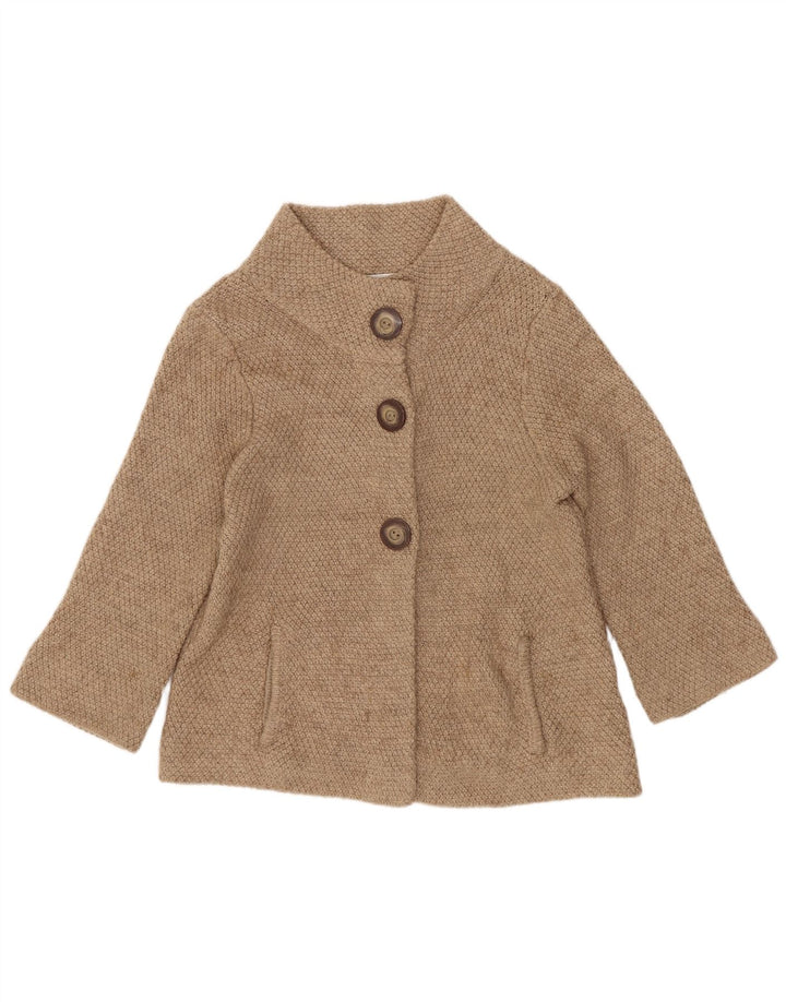 Marks & Spencer Pull cardigan à manches 3/4 pour femme Beige moyen UK 12