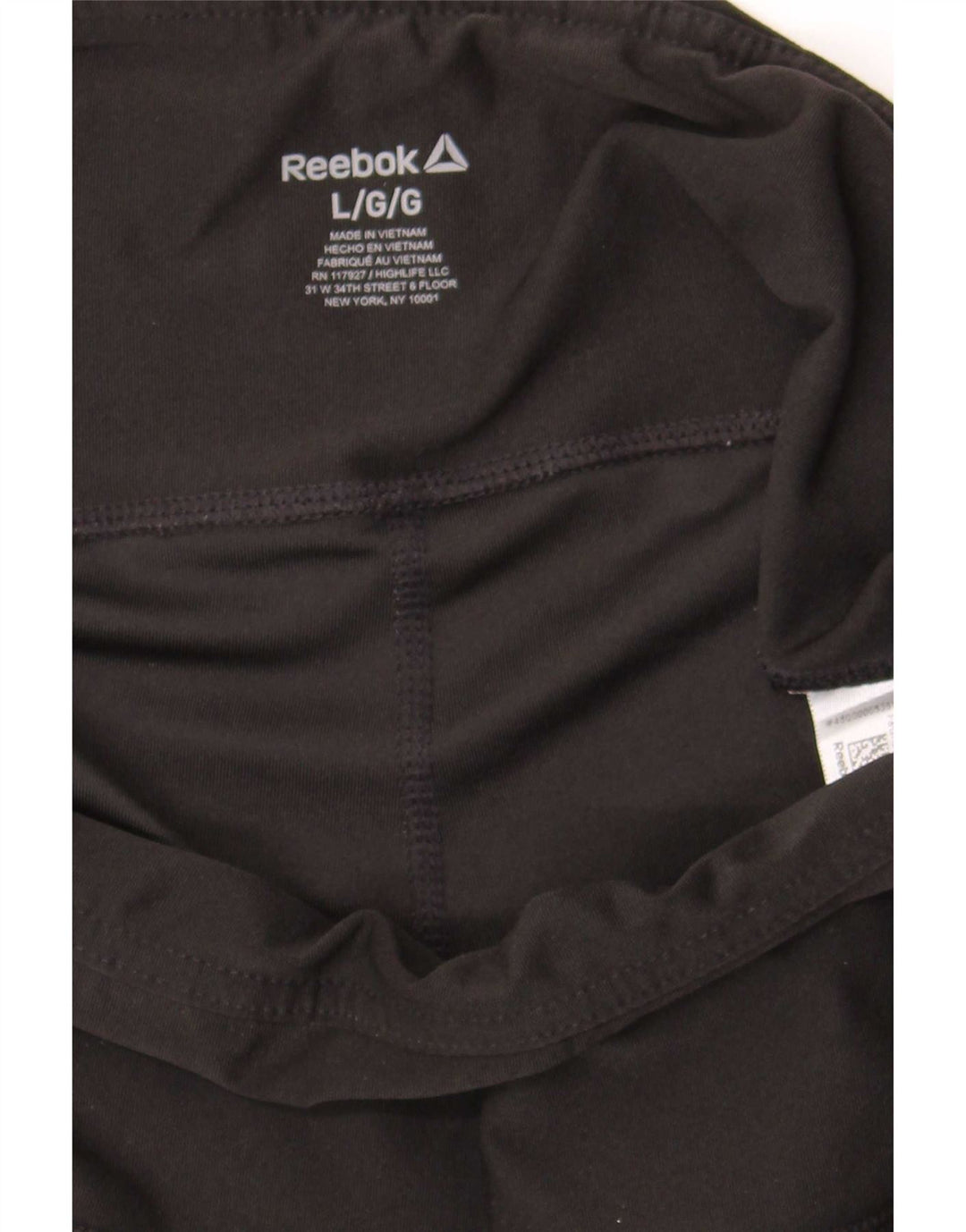 Reebok Legging Capri Graphique Femme UK 14 Large Noir