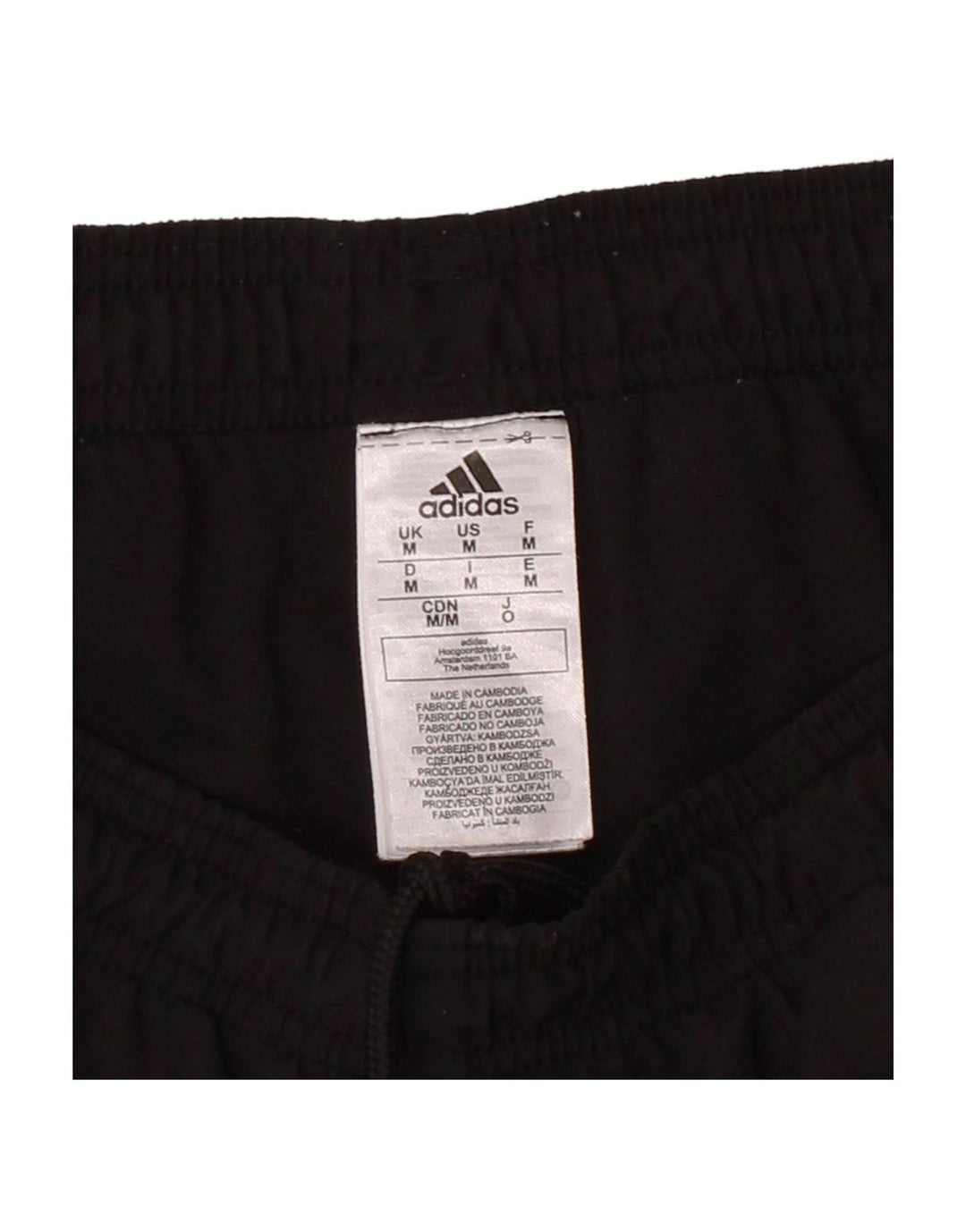 ADIDAS Mens Tracksuit Trousers Joggers Medium  Black Polyester