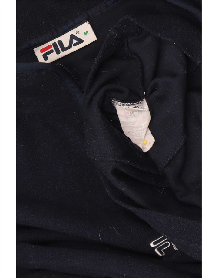 Fila Pull Polaire à Col Zippé Homme Bleu Marine Moyen Polyester