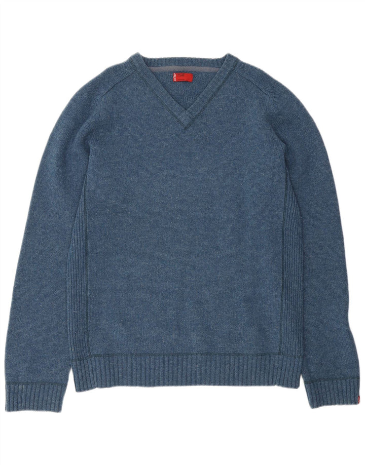 LEVI'S Pull Col V Homme XL Bleu Laine