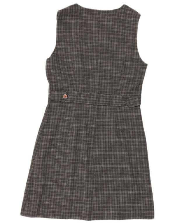 Superior Robe chemise sans manches pour femme IT 42 Viscose à carreaux gris moyen
