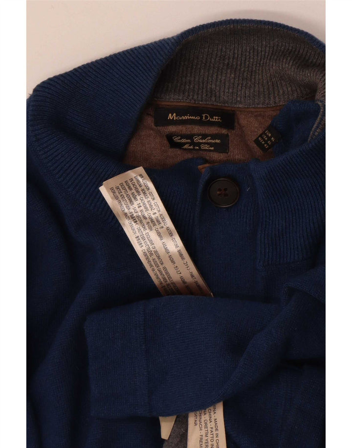 Massimo Dutti Cardigan Homme Pull XL Bleu Marine Coton