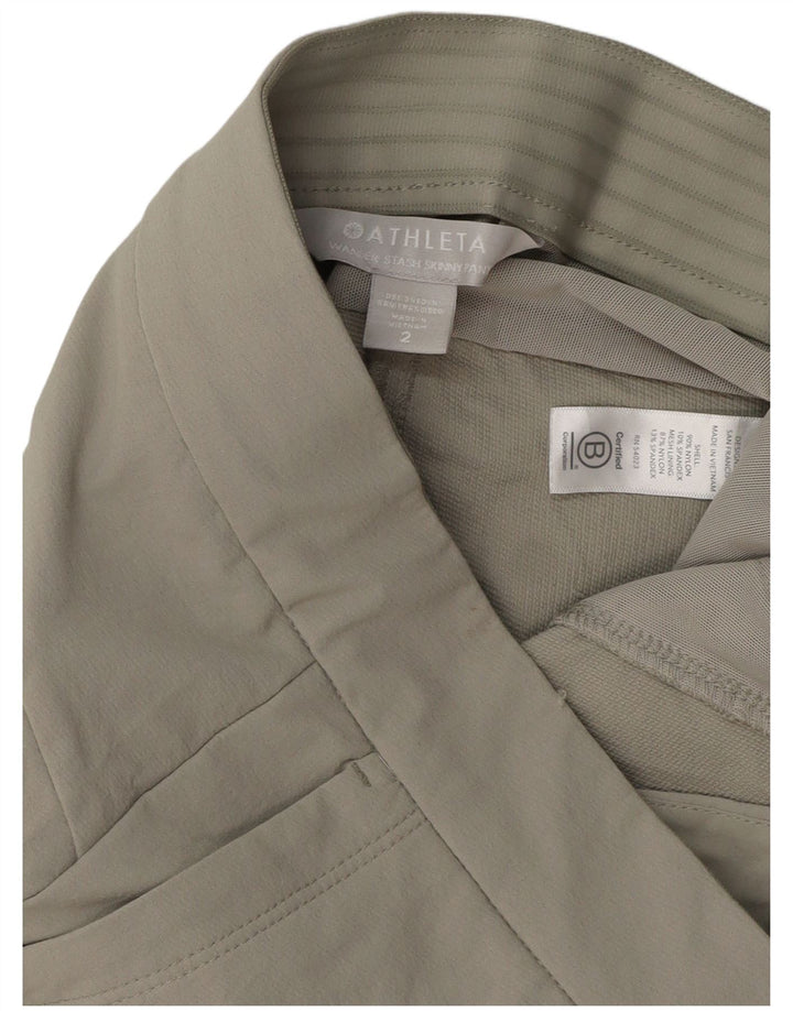 ATHLETA Pantalon cargo skinny pour femme US 2 XS W29 L29 Nylon gris