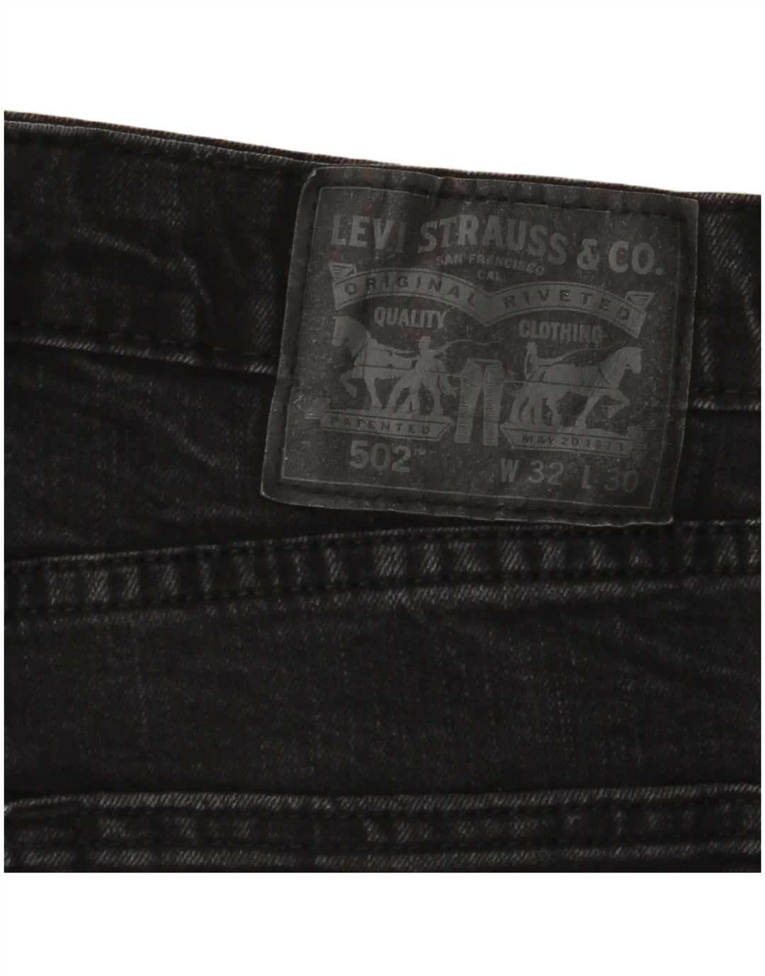 LEVI'S Jean 502 Tapered Homme W32 L30 Coton Noir