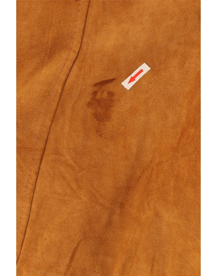 Veste Parka en daim à capuche femme vintage EU 40 daim brun moyen