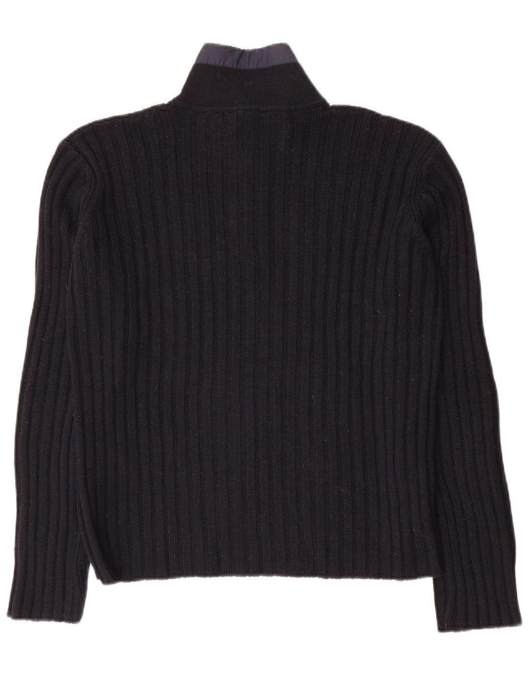 North Sails Pull à col zippé pour homme Petite laine bleu marine