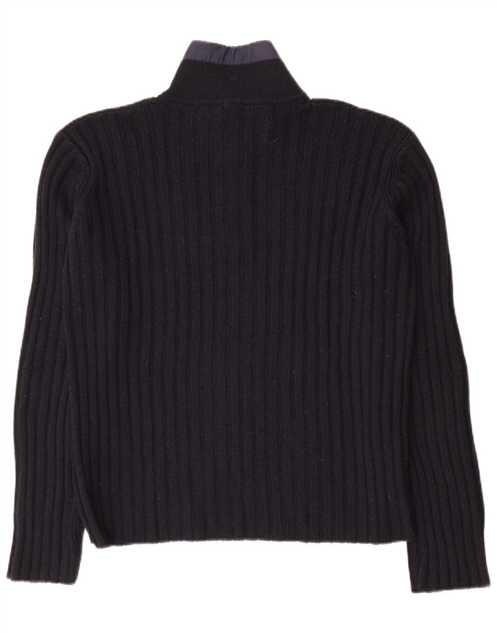 North Sails Pull à col zippé pour homme Petite laine bleu marine