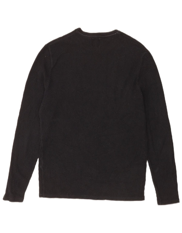 Zara Homme Top Manches Longues Coton Noir Moyen