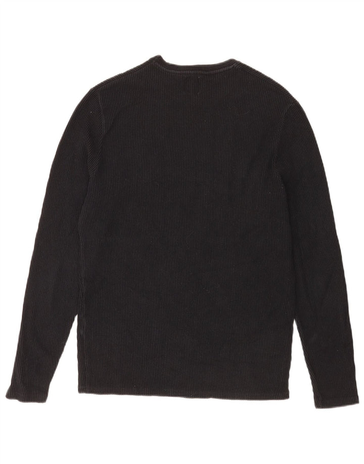 Zara Homme Top Manches Longues Coton Noir Moyen