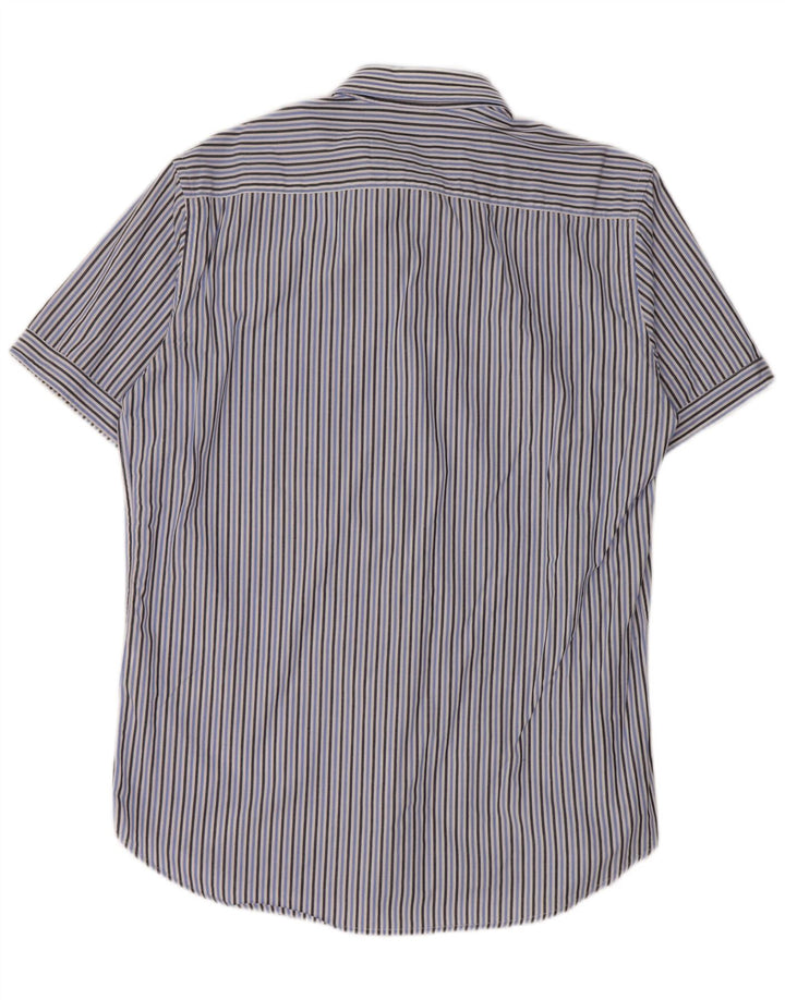 Carrera Chemise à manches courtes Regular Fit pour homme en coton à rayures bleues
