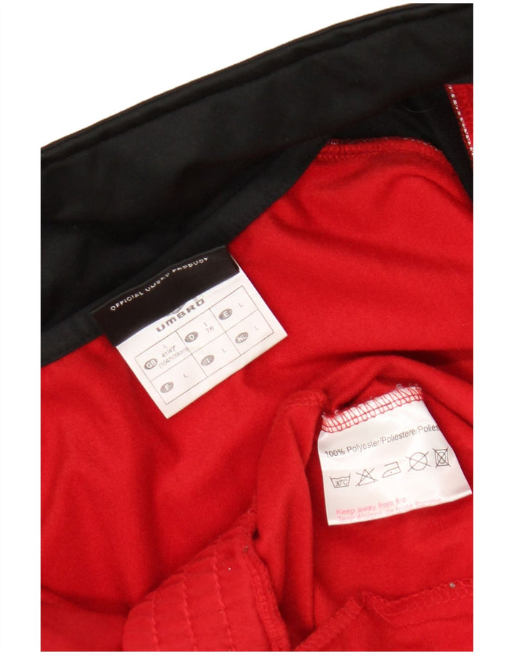Umbro Veste de survêtement pour homme Large Rouge Colorblock Polyester