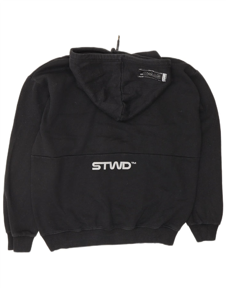 PULL & BEAR Pull à Capuche Graphique Homme Noir Moyen