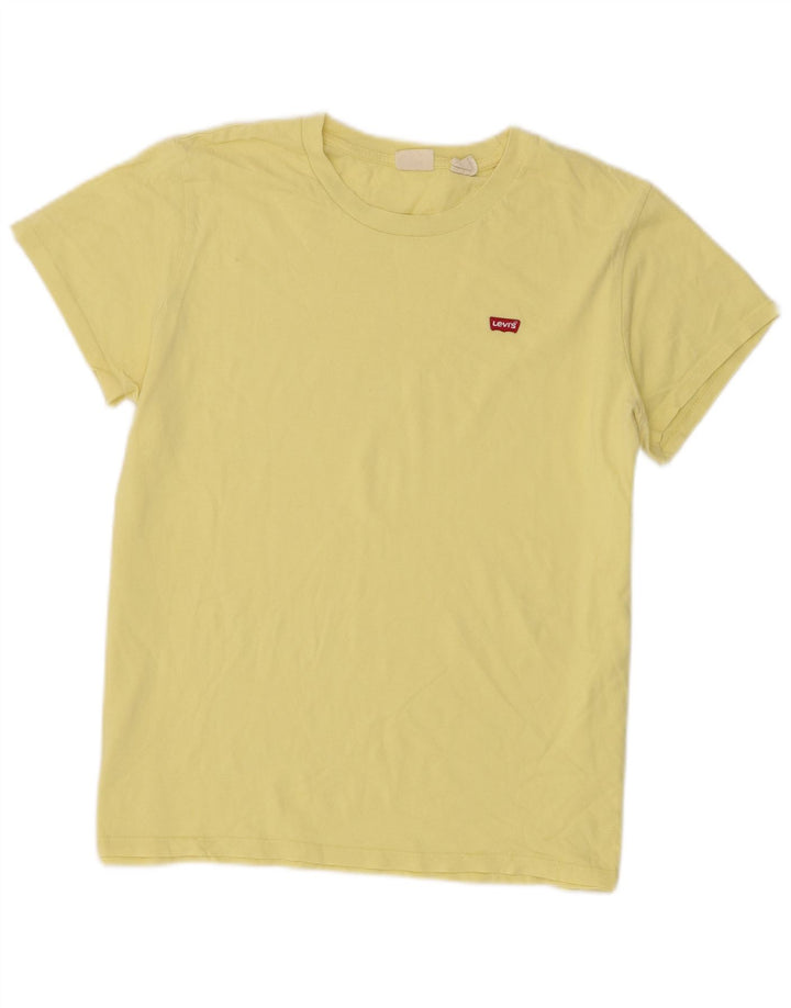 Levi's T-Shirt Femme UK 14 Large Jaune