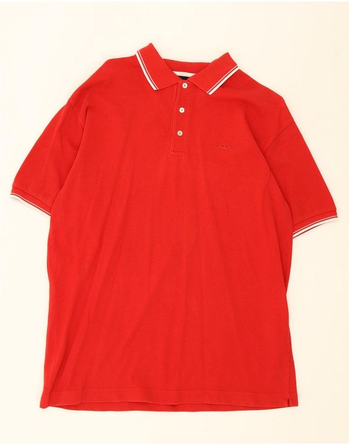 KAPPA Mens Polo Shirt XL Red Cotton Vintage Kappa and Second-Hand Kappa from Messina Hembry 