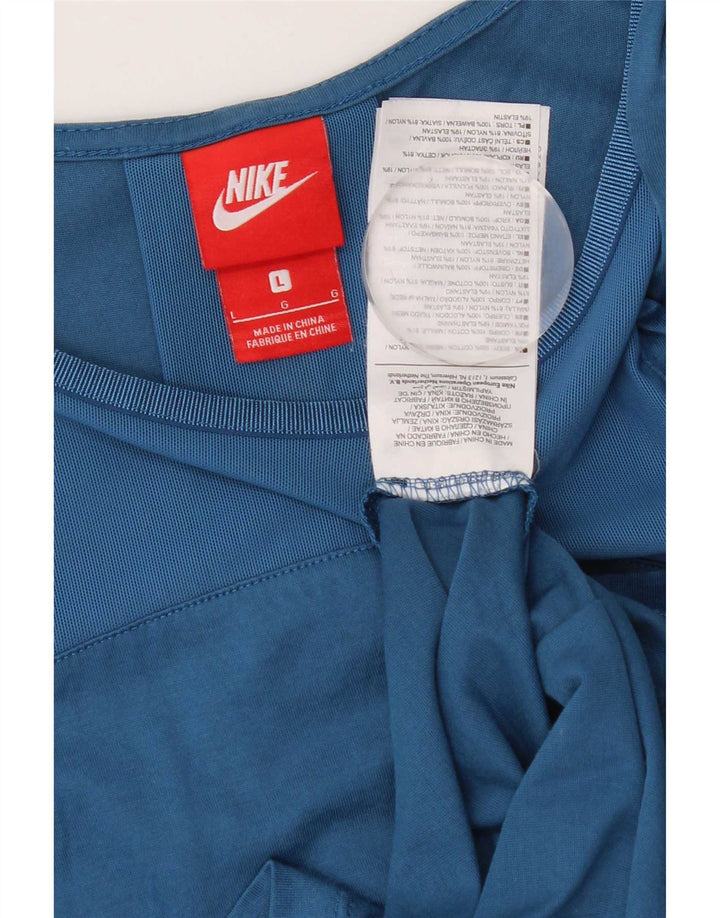 Nike Débardeur surdimensionné pour femme UK 16 Large Bleu Coton