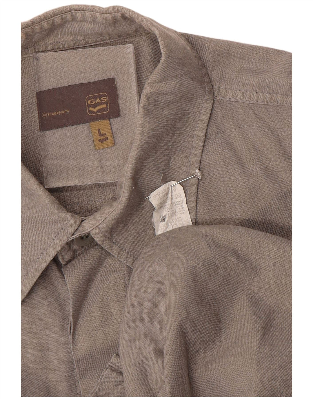 GAS Chemise Homme Large Gris Coton