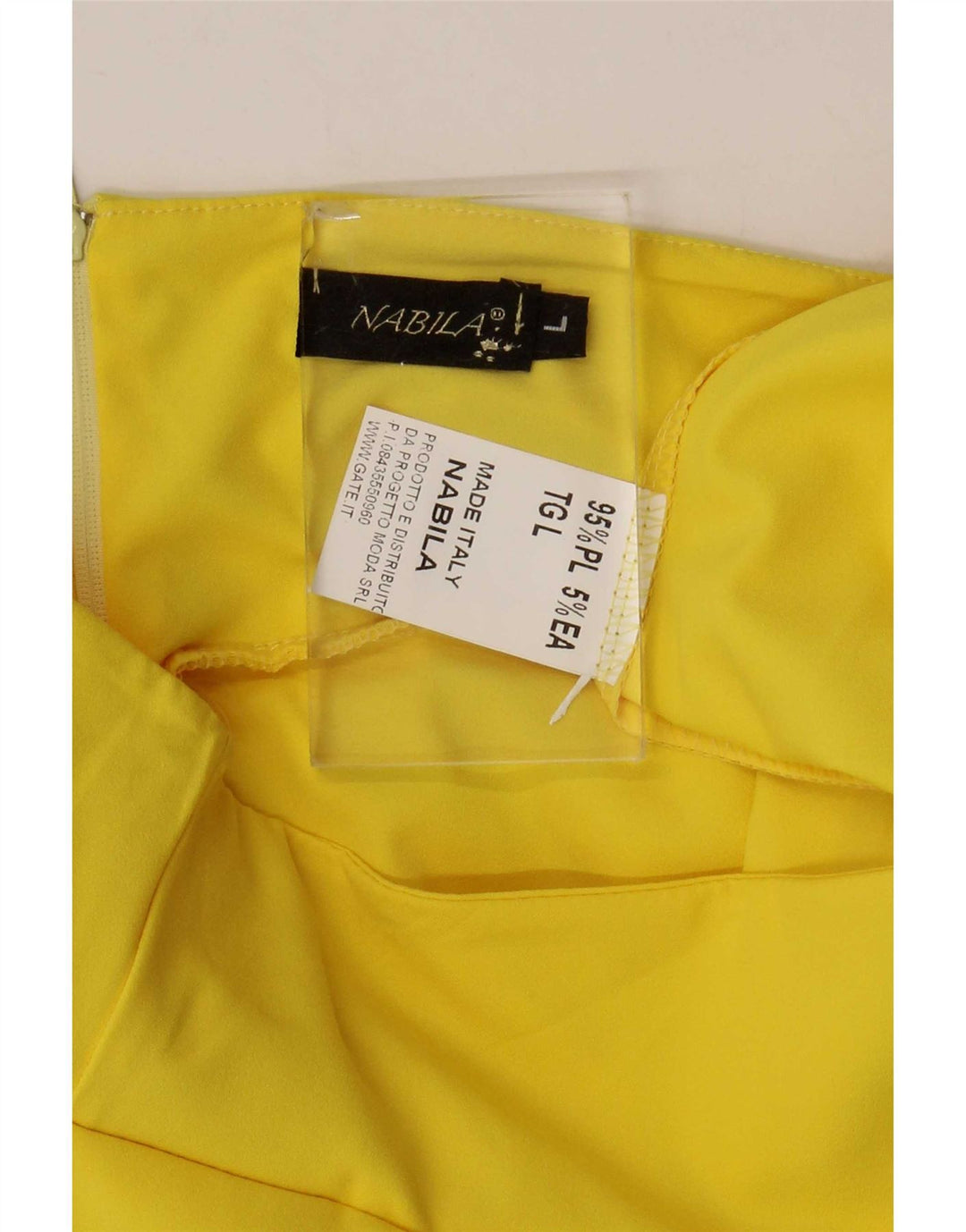 Nabila Femme Mini Jupe Large W32 Jaune Polyester