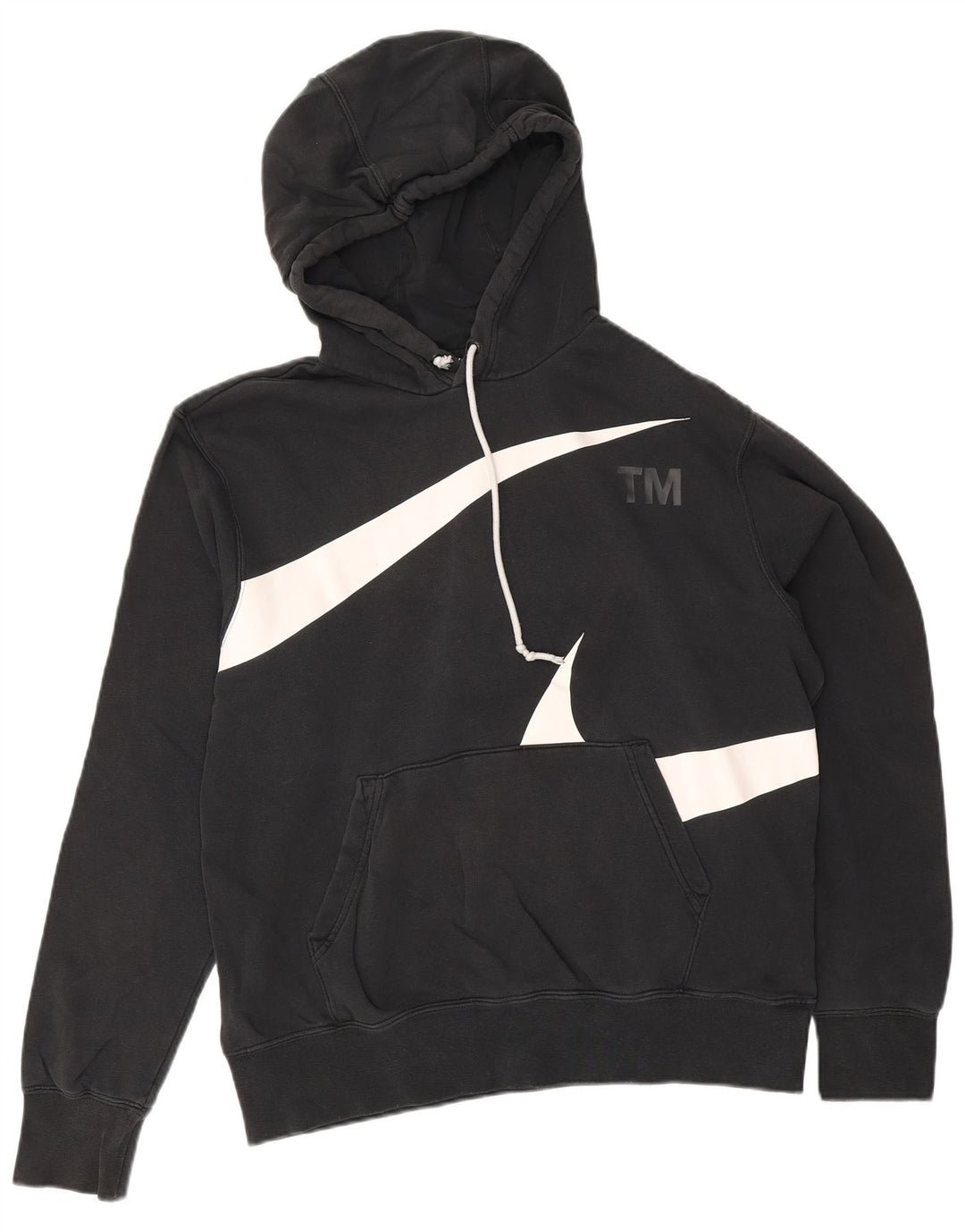Nike Pull à capuche graphique en coton noir moyen pour homme