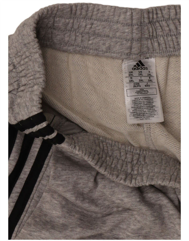 Adidas Short de sport pour homme 2XL Gris Coton