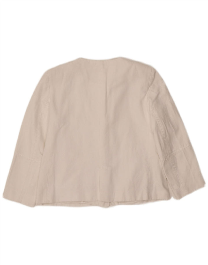 ZARA Femme Veste Blazer UK 6 XS Blanc