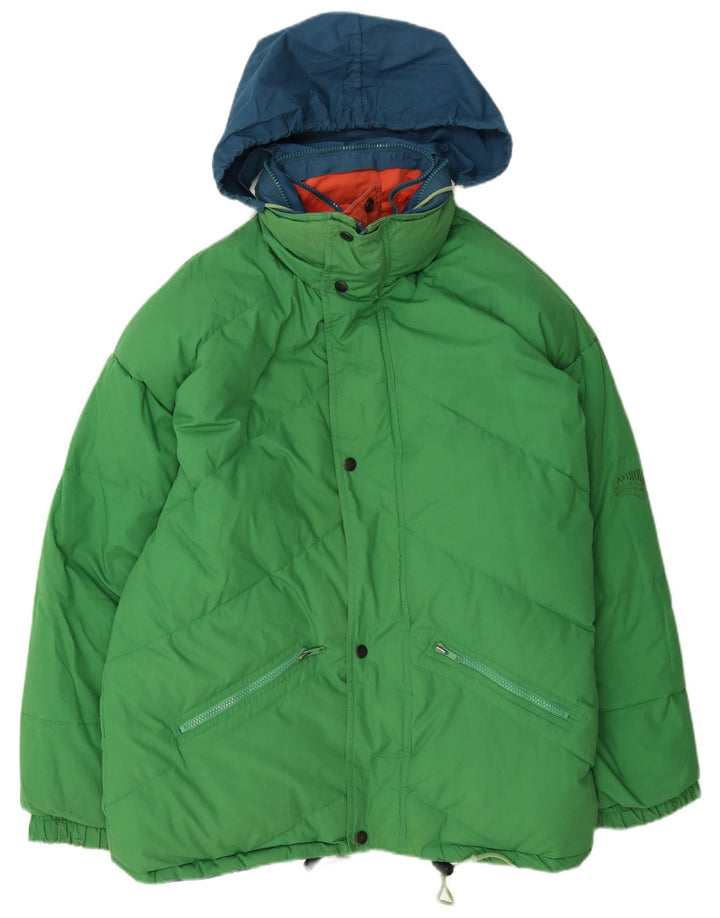 Astrolabio Veste matelassée à capuche pour homme UK 38 Vert moyen Colourblock