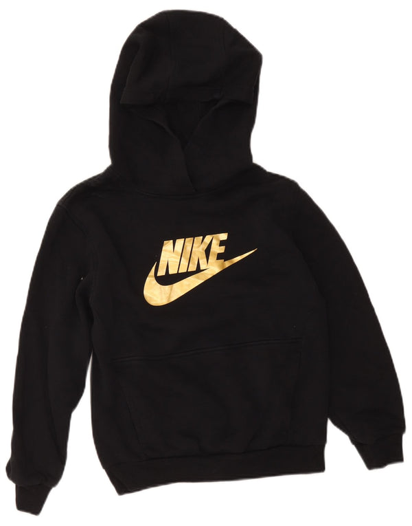 Nike Pull à capuche graphique pour garçon 10-11 ans Coton noir moyen