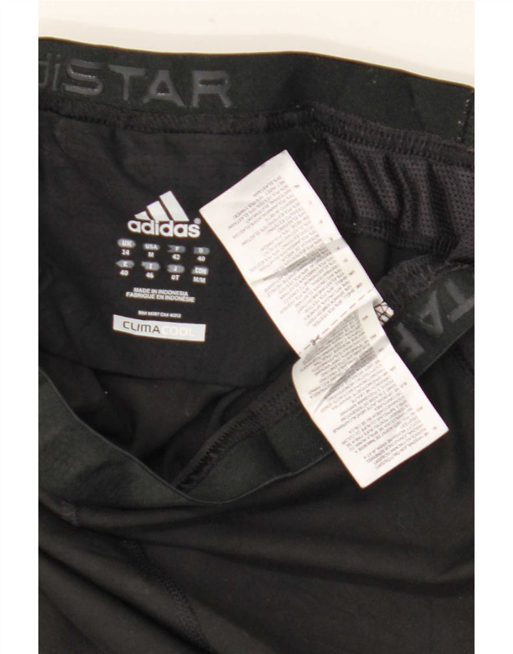 Adidas Femmes Climacool Capri Leggings UK 14 Moyen Noir Polyester