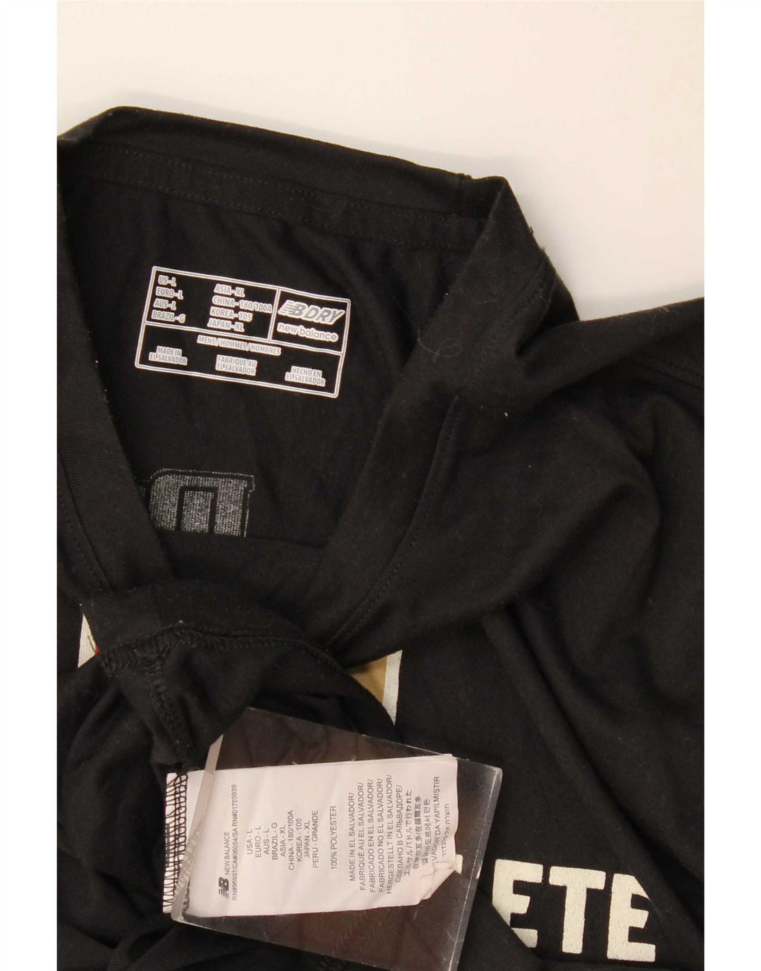 New Balance T-shirt graphique pour hommes Grand noir Polyester
