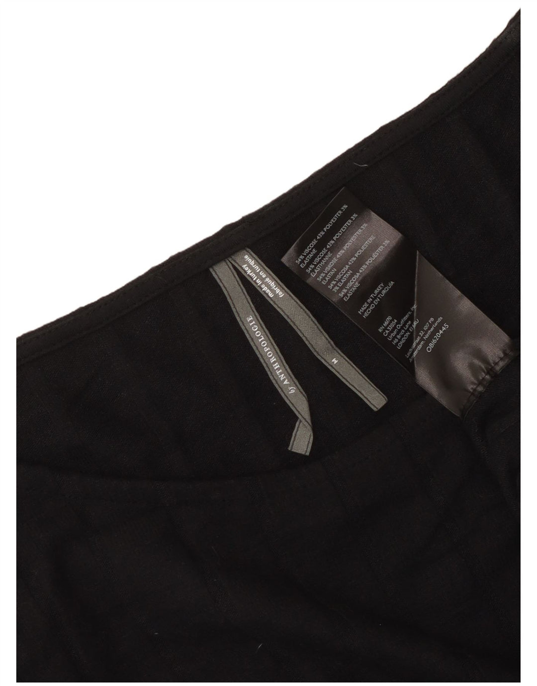 Anthropologie Haut à manches longues pour femme UK 42 Medium Noir Viscose