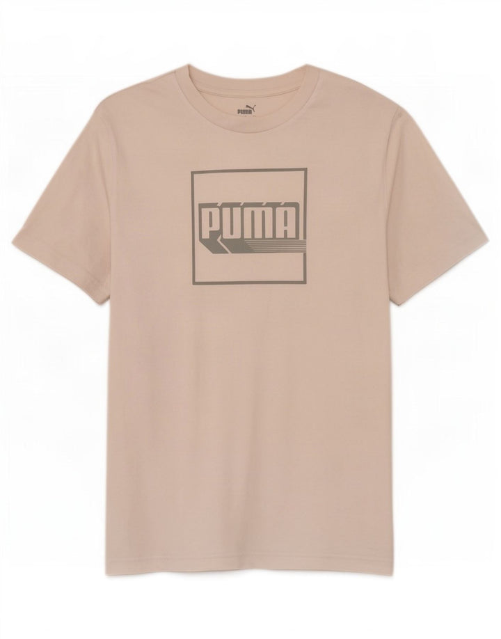 Puma T-shirt graphique pour hommes, grand, blanc, coton