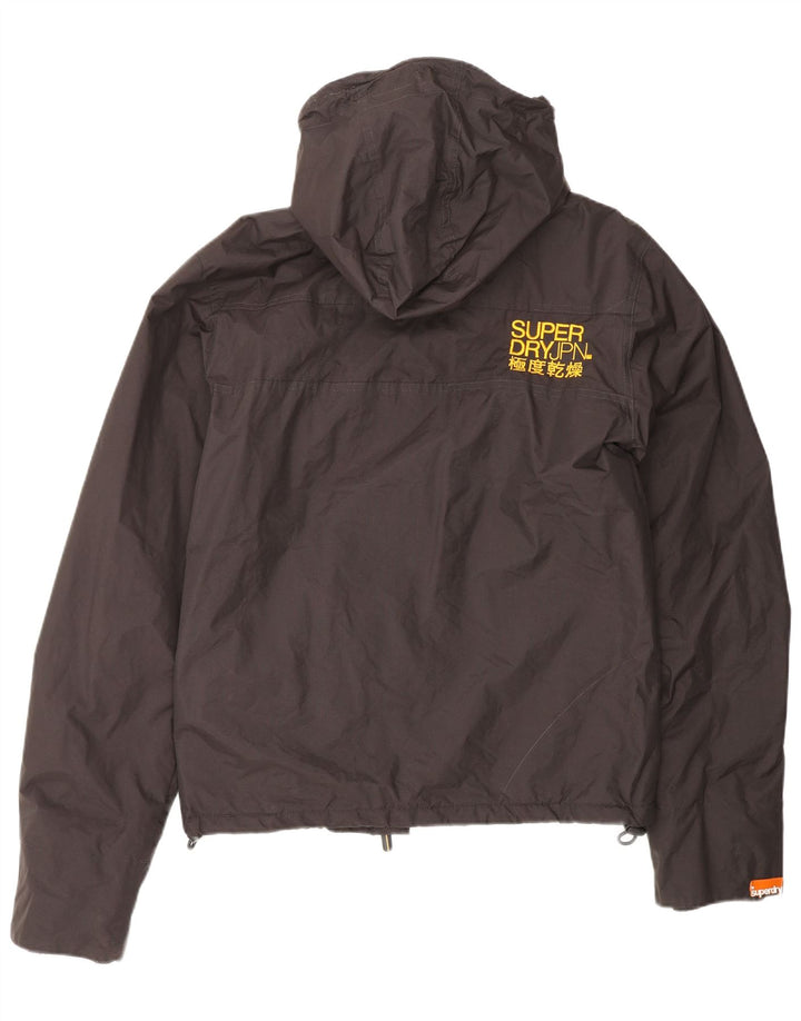 SUPERDRY Veste coupe-vent à capuche surdimensionnée pour femme UK 10 Small Marron