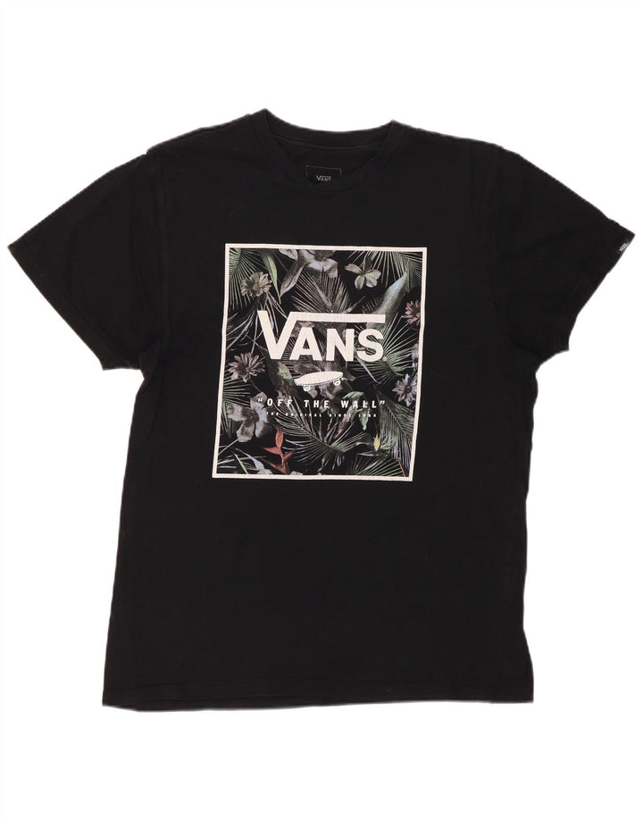 VANS T-shirt graphique ajusté sur mesure pour homme en coton noir moyen
