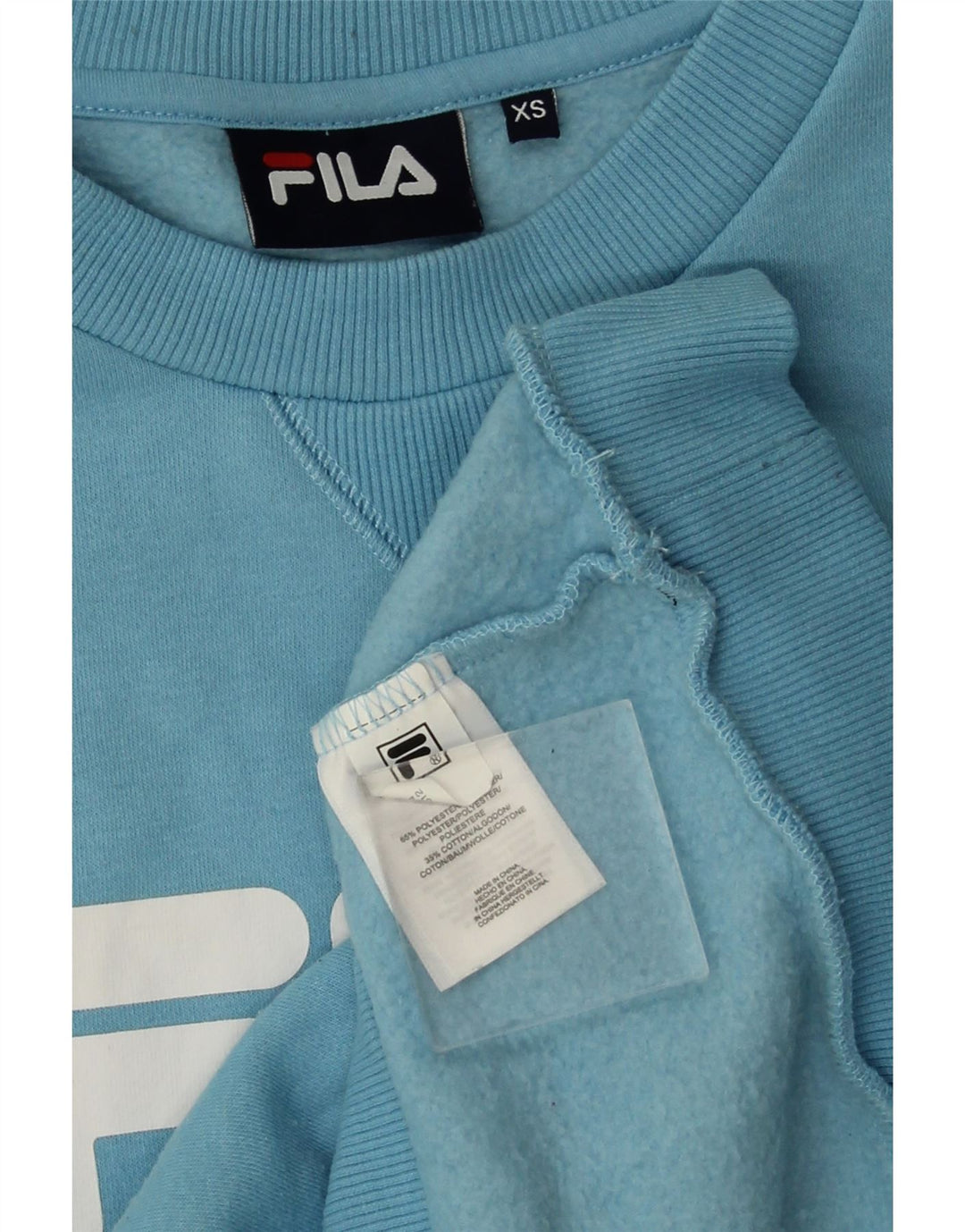 Fila Sweat-shirt graphique pour homme XS Bleu Polyester