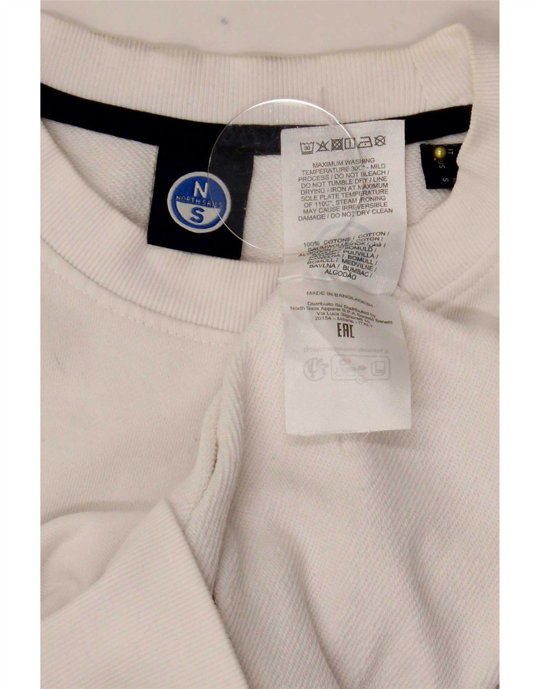 North Sails Sweat-shirt graphique pour homme Petit coton blanc