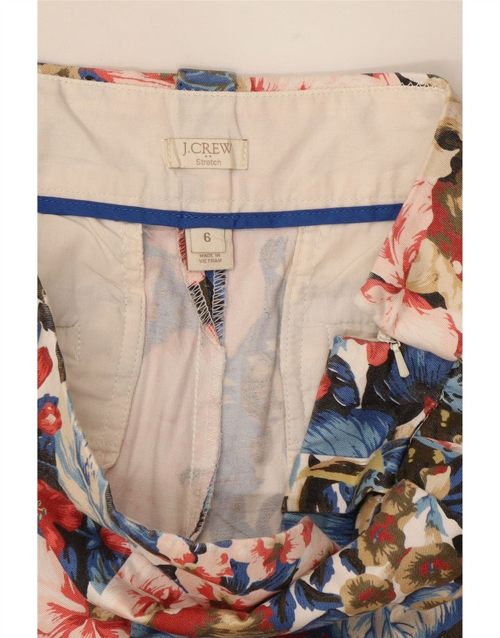 J. CREW Womens Stretch Chino Shorts US 6 Medium W30  Multicoloured Floral Vintage J. Crew and Second-Hand J. Crew from Messina Hembry 