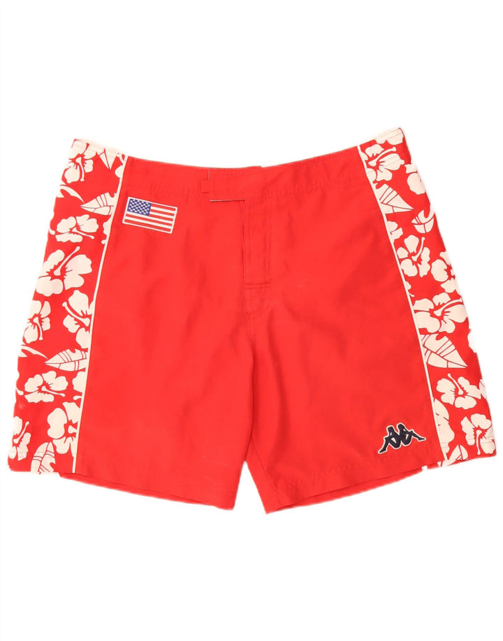 Kappa Short de Bain Graphique Homme Grand Rouge Floral Polyester