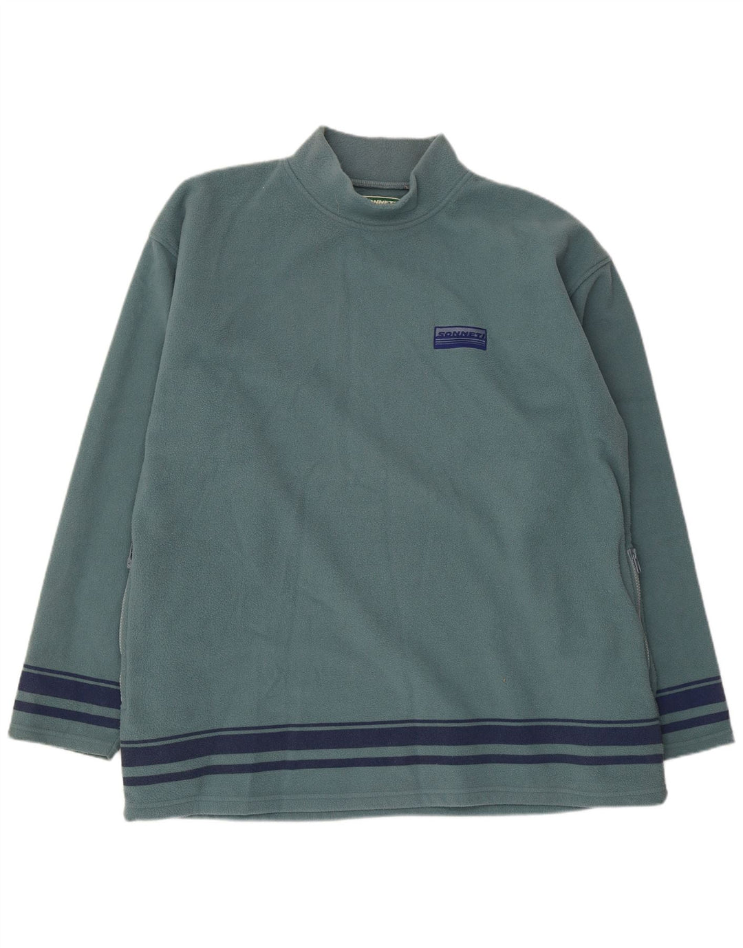 SONNETI Pull Polaire Homme 4XL Bleu Rayé Polyester