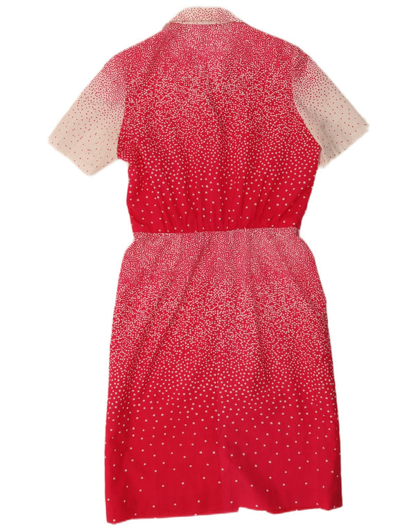 J.Tiktiner Robe chemise à manches courtes pour femme UK 14 Rouge moyen à pois